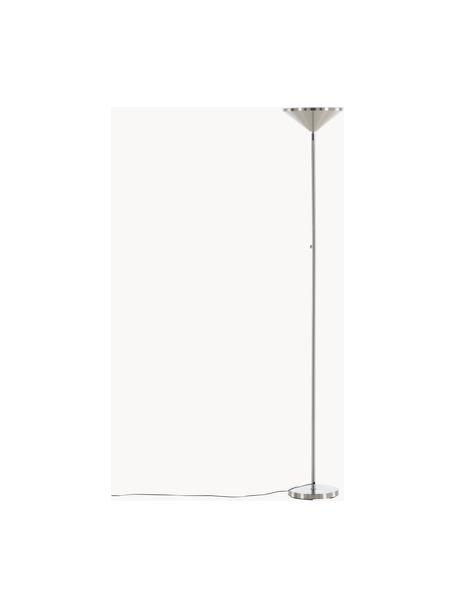 Lámpara de pie grande Corong, Lámpara: acero cromado, Cable: plástico, Cromo, Ø 28 x Al 180 cm