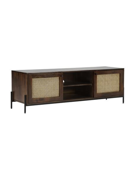 TV skrinka s viedenským výpletom Vienna, Mangové drevo, Š 160 x V 50 cm