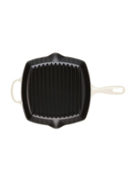 Patelnia grillowa Signature Collection, Żelazo emaliowane, Odcienie bieli, S 44 x W 5 cm