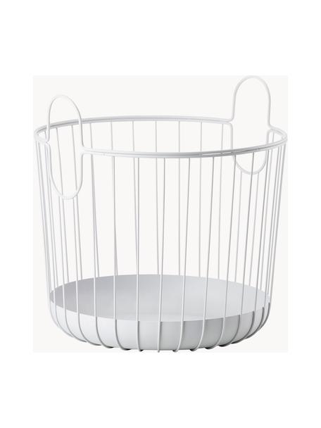 Cesto Ina, Metallo, rivestito, Grigio chiaro, Ø 30 x Alt. 31 cm