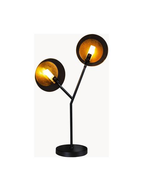 Grosse Tischlampe Turno mit Diffusorscheiben, Schwarz, B 40 x H 59 cm