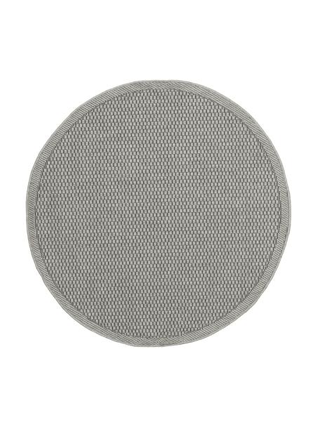 Rond in- & outdoor vloerkleed Toronto, 100% polypropyleen, Grijs, Ø 120 cm (maat S)