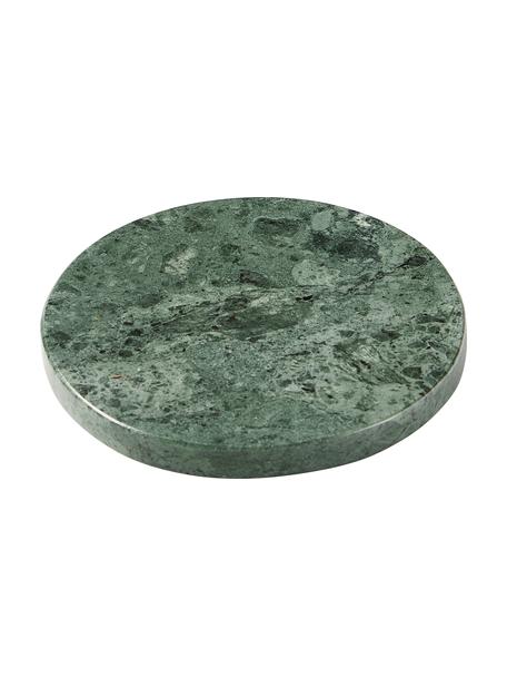 Marmeren onderzetters Callum in groen, 4 stuks, Marmer, Groen marmer, Ø 10 x H 1 cm