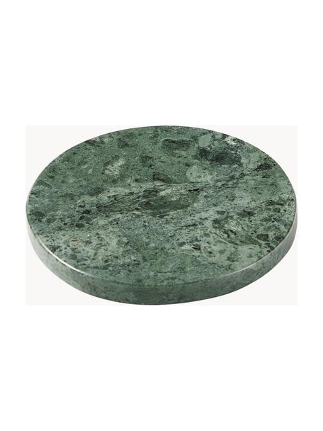 Set di 4 sottobicchieri in marmo Callum, Marmo, Verde marmorizzato, Ø 10 x Alt. 1 cm