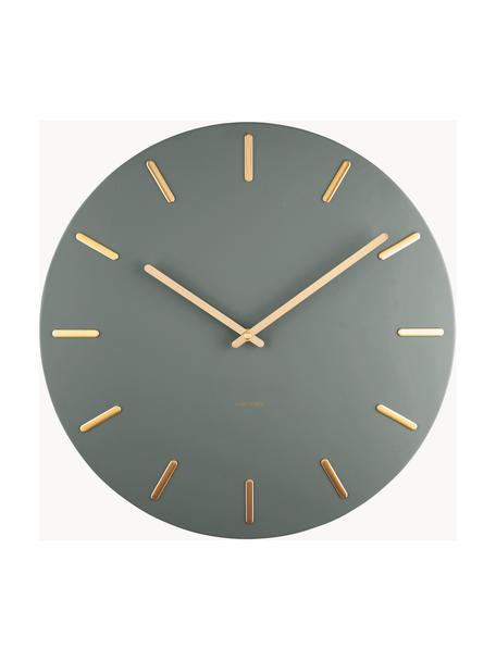 XL nástěnné hodiny Charm, Potažený kov, Šedá, Ø 45 cm