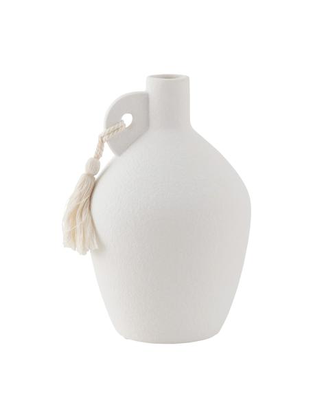 Vase grès cérame blanc Dollo, Grès cérame, Blanc, Ø 14 x haut. 21 cm