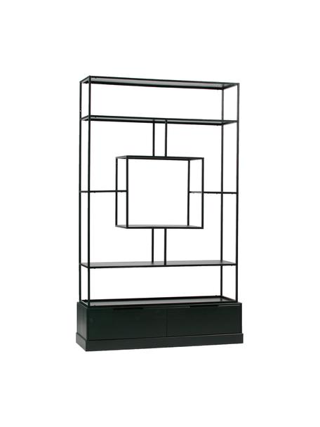 Etagère industrielle en métal Fons, Noir, larg. 126 x haut. 204 cm