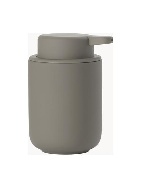 Dispenser sapone con superficie soft-touch Ume, Contenitore: gres rivestita con superf, Greige, Ø 8 x Alt. 13 cm