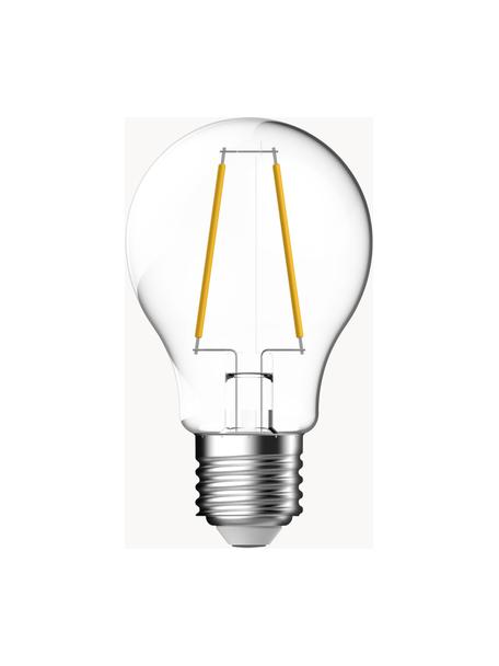 Lampadine E27, bianco caldo, 3 pz, Lampadina: vetro, Base lampadina: alluminio, Trasparente, Ø 6 x Alt. 10 cm