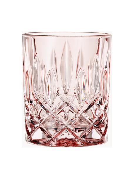 Kristall-Whiskygläser Noblesse, 2 Stück, Kristallglas, Hellrosa, Ø 8 x H 10 cm, 300 ml