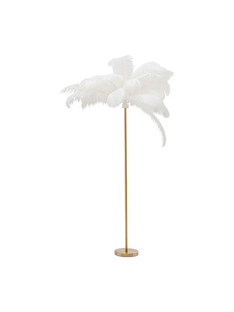 Lampadaire Feather Palm, Couleur dorée, blanc, Ø 65 x haut. 165 cm