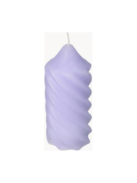 Pilier Spiral, Cire, Lilas, Ø 7 x haut. 15 cm
