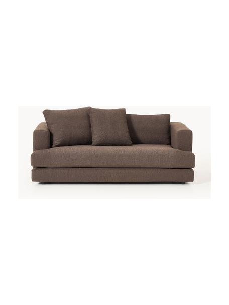 Bouclé-Sofa Tribeca (2-Sitzer), Bezug: Bouclé (93 % Polyester, 6, Gestell: Buchenholz, Kiefernholz, , Bouclé Dunkelbraun, B 185 x T 104 cm