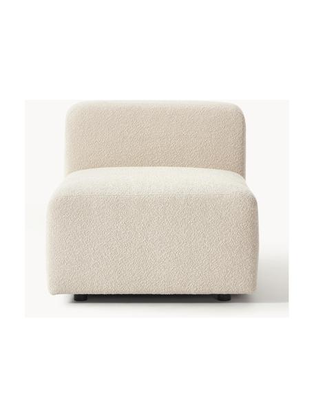 Bouclé middelste module Lena, Bekleding: bouclé (93% polyester, 6%, Frame: grenenhout, multiplex, ha, Poten: kunststof, Bouclé lichtbeige, B 76 x D 106 cm