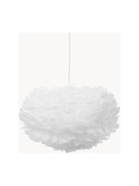 Lámpara de techo de plumas Eos, Pantalla: plumas de ganso con certi, Anclaje: plástico, Blanco, Ø 45 x Al 30 cm