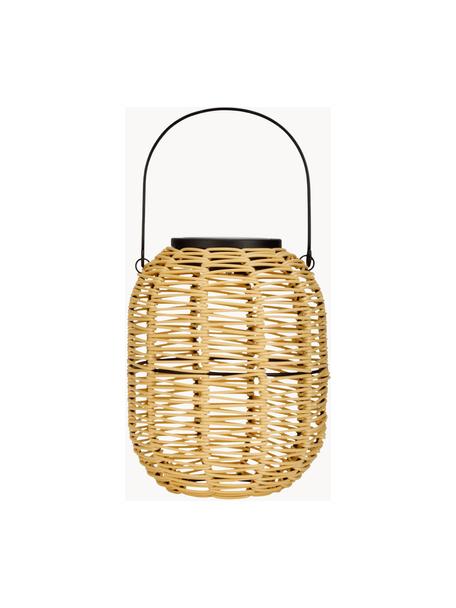 Outdoor solar lamp Sunshine Treasure om op te hangen of te zetten, Lampenkap: polyrotan, Beige, Ø 16 x H 20 cm