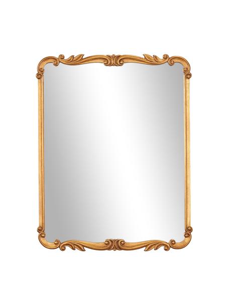 Espejo de pared de madera Francesca, estilo barroco, Reverso: tablero de fibra de densi, Espejo: cristal, Dorado, An 53 x Al 66 cm
