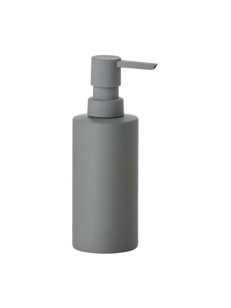 Distributeur de savon en porcelaine Solo, Porcelaine, Gris, Ø 6 x haut. 18 cm