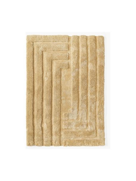 Načechraný koberec s vysokým vlasem a strukturovaným povrchem Genève, Okrová, Š 160 cm, D 230 cm (velikost M)