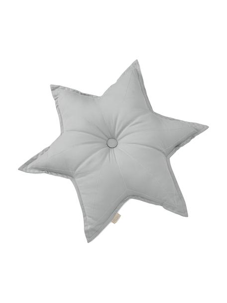 Cojín de algodón ecológico Star, con relleno, Gris, An 45 x L 45 cm