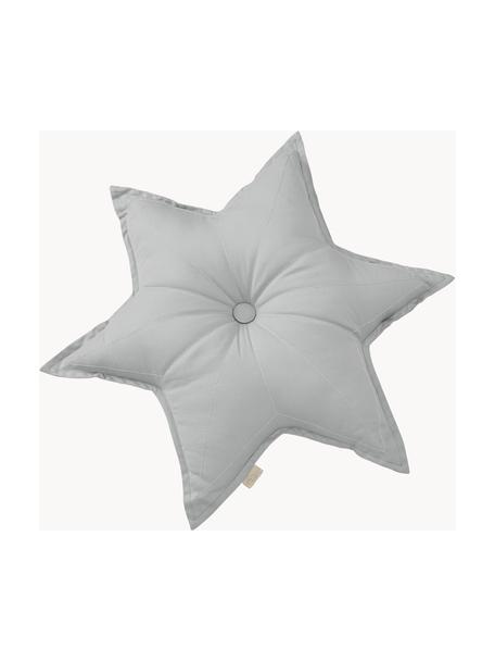 Kissen Star aus Bio-Baumwolle, mit Inlett, Bezug: 100% Biobaumwolle, GOTS- , Grau, B 45 x L 45 cm
