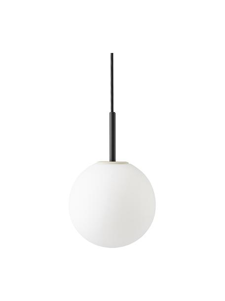 Lampa wisząca LED ze szkła opalowego TR Bulb, Biały, czarny, Ø 20 x W 32 cm