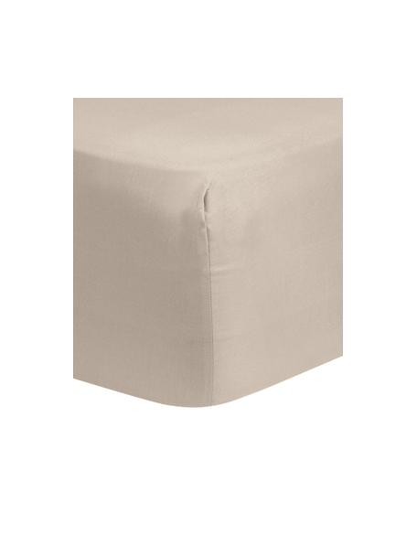 Hoeslaken Comfort in beige, katoensatijn, Weeftechniek: satijn, Taupe, B 90 x L 200 cm