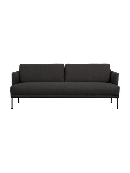 Sofa Fluente (3-Sitzer) mit Metall-Füssen, Bezug: 100% Polyester Der hochwe, Gestell: Massives Kiefernholz, FSC, Webstoff Dunkelgrau, B 196 x T 85 cm