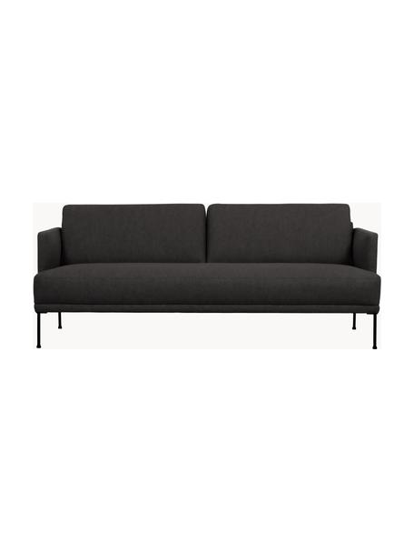 Sofa Fluente (3-Sitzer), Bezug: 100% Polyester Der hochwe, Gestell: Massives Kiefernholz, FSC, Füße: Metall, pulverbeschichtet, Webstoff Anthrazit, B 196 x T 85 cm
