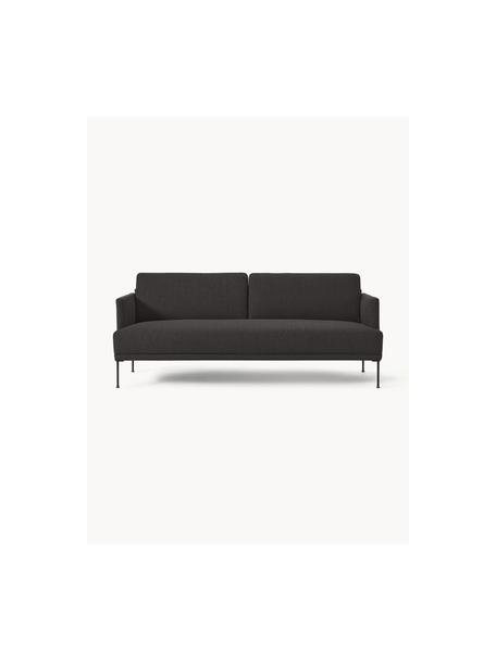 Sofa Fluente (3-Sitzer), Bezug: 100% Polyester Der hochwe, Gestell: Massives Kiefernholz, FSC, Füße: Metall, pulverbeschichtet, Webstoff Anthrazit, B 196 x T 85 cm