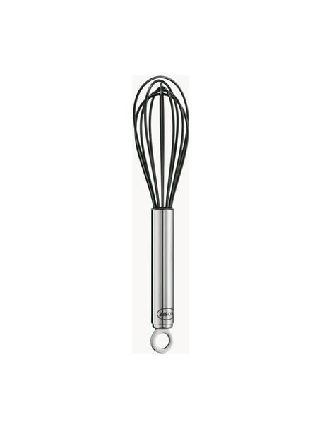 Siliconen garde Radek met edelstalen handvat, 18/10 edelstaal, siliconen, Zilverkleurig, zwart, B 5 x L 22 cm