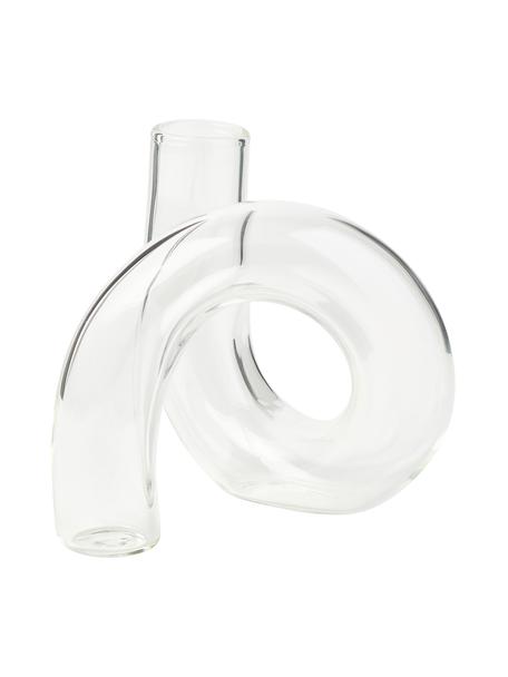 Ručně vyrobená váza Livia, Sklo, Transparentní, Š 11 cm, V 12 cm