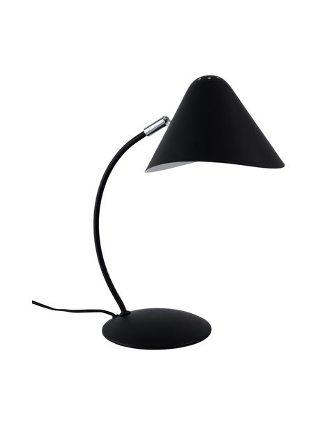 Bureaulamp Nathan in zwart, Lampenkap: gecoat metaal, Lampvoet: gecoat metaal, Zwart, D 32 x H 40 cm
