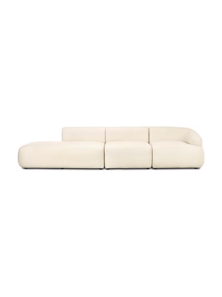 Modulární šezlong Sofia, Krémově bílá, Š 340 cm, H 95 cm, opěradlo vpravo