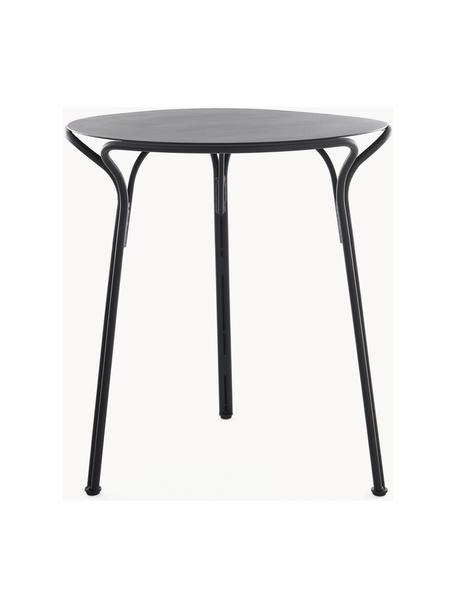 Mesa redonda para exterior Hiray, Ø 65 cm, Acero galvanizado pintado, Negro, Ø 65 x Al 72 cm