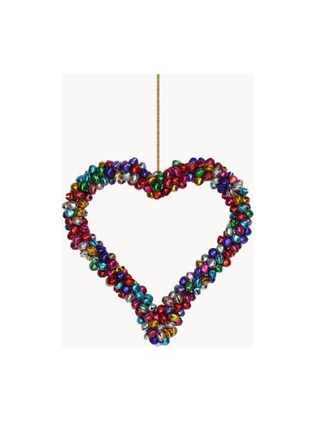 Addobbo per albero con perline Heart, Metallo rivestito, Multicolore, Larg. 14 x Alt. 14 cm