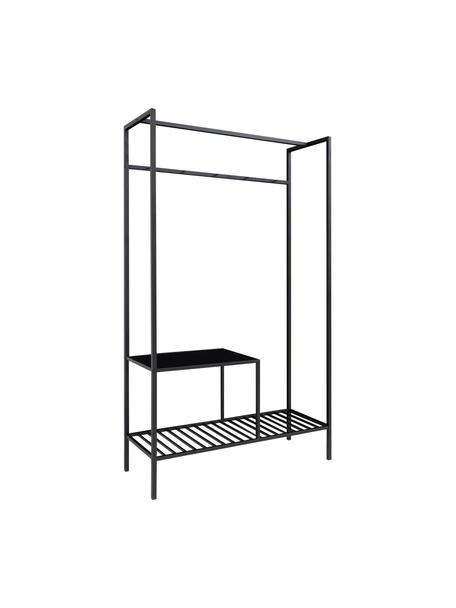 Guardaroba aperto in metallo Noel, Metallo rivestito, Nero, Larg. 101 x Alt. 170 cm