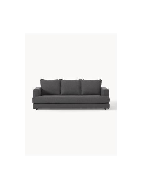 Sofa Tribeca (3-osobowa), Tapicerka: 100% poliester Dzięki tka, Stelaż: lite drewno sosnowe z cer, Nogi: lite drewno sosnowe z cer, Antracytowa tkanina, S 228 x G 104 cm