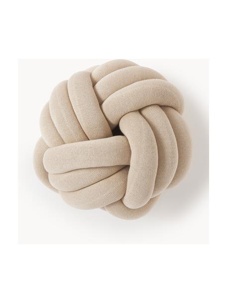 Coussin nœud Twist, Beige clair, Ø 30 cm