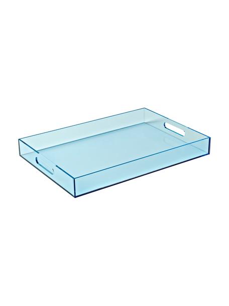 Vassoio decorativo Jeremy, Acrilico, Azzurro, Lung. 36 x Larg. 25 cm