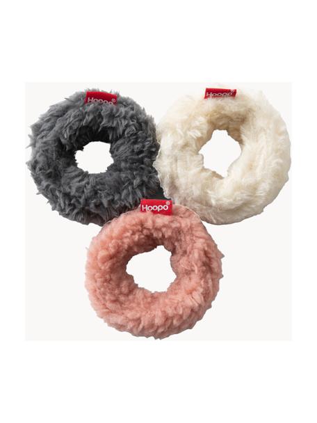 Jouets pour chat Mini Donuts, 3 élém., Gris, blanc cassé, vieux rose, Ø 5 x haut. 3 cm