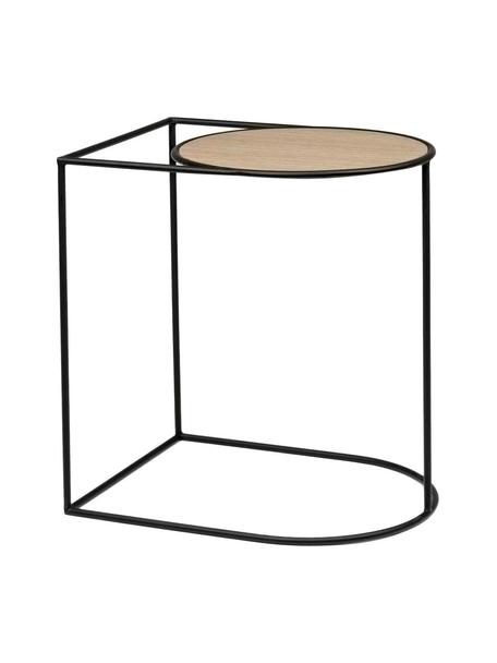 Mesa auxiliar Everitt, Tablero: tablero de fibras de dens, Estructura: acero con pintura en polv, Beige, negro, An 45 x F 35 cm