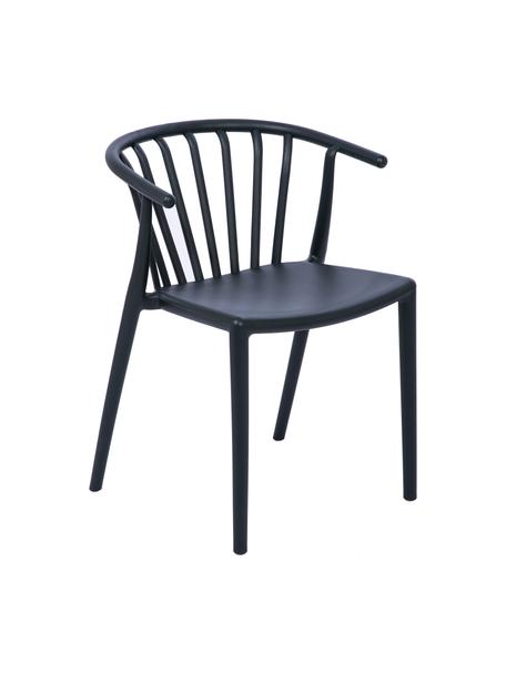 Sedia da giardino impilabile Capri, Polipropilene, Nero, Larg. 53 x Prof. 55 cm