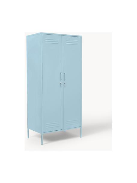 Armadietto The Twinny, Acciaio verniciato a polvere, Azzurro, Larg. 85 x Alt. 183 cm