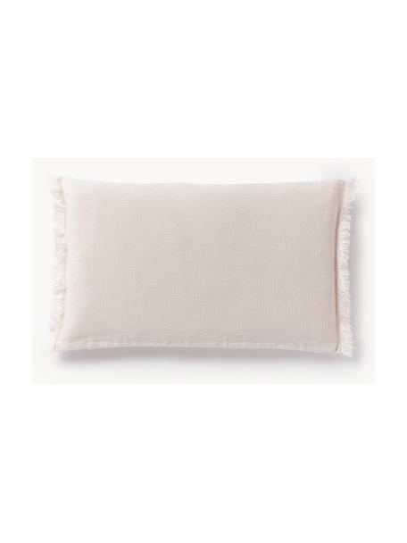 Housse de coussin 30x50 pur lin avec franges Luana, 100 % pur lin

Le lin est naturellement doté d'un toucher plutôt rugueux et d'un aspect froissé
Sa résistance élevée au accrocs lui confère robustesse et longévité, Blanc crème, larg. 30 x long. 50 cm