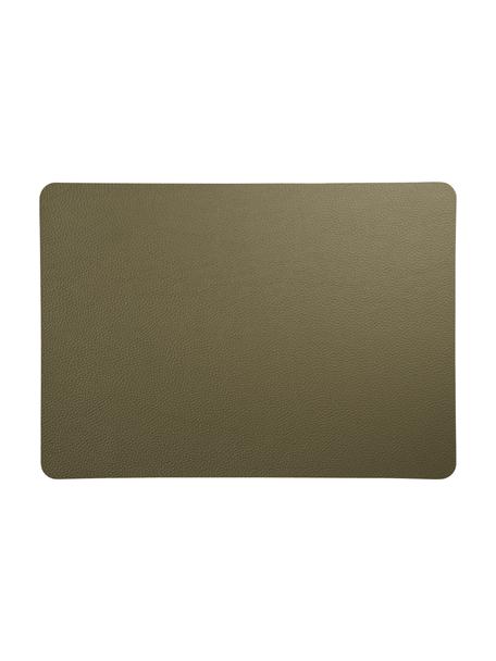 Podkładka ze sztucznej skóry Pik, 2 szt., Tworzywo sztuczne (PVC), Khaki, S 33 x D 46 cm