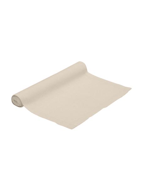 Chemin de table beige Riva, 55 % coton, 45 % polyester, Beige, larg. 40 x long. 150 cm