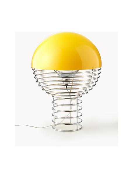 Lampada da tavolo Wire, design Verner Panton, Struttura: metallo rivestito, Argentato, giallo sole, Ø 30 x Alt. 42 cm