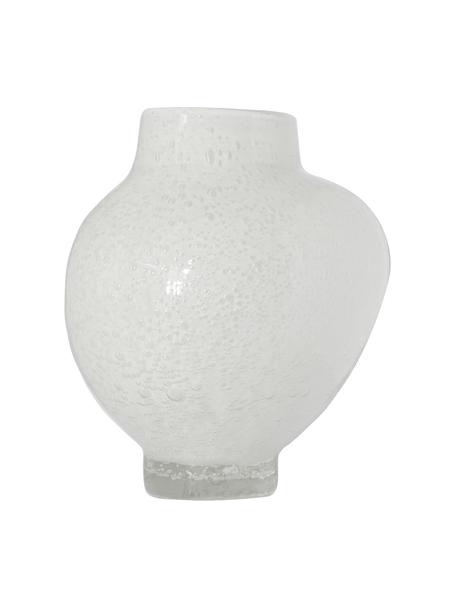 Kleine Design-Vase Mila, Glas, Weiß, Ø 17 x H 20 cm