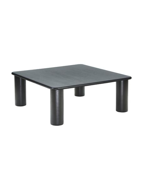 Stolik kawowy z drewna dębowego Didi, Lite drewno dębowe lakierowane, Czarny, S 90 x W 35 cm